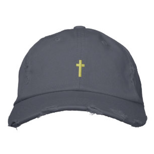 Christian Cross Embroidered Hat