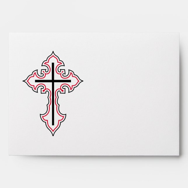 Christian cross envelope (Front)