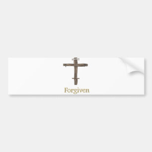 Christian Cross "forgiven" Bumper Sticker