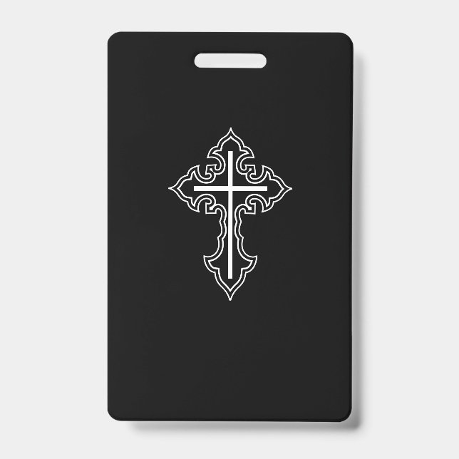 Christian cross ID badge (Front)