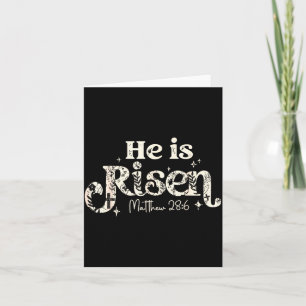 Christian Cross Jesus Happy Easter He Is Risen Mat Card