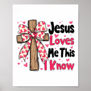 Christian Cross Jesus Loves Me This I Know Valenti Poster