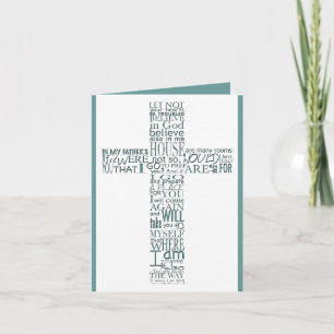 Christian Cross John 14 Sympathy Thank You 1 Card