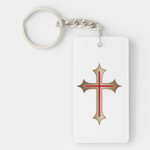 Christian cross key ring