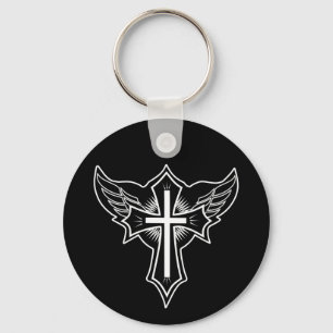 Christian cross key ring