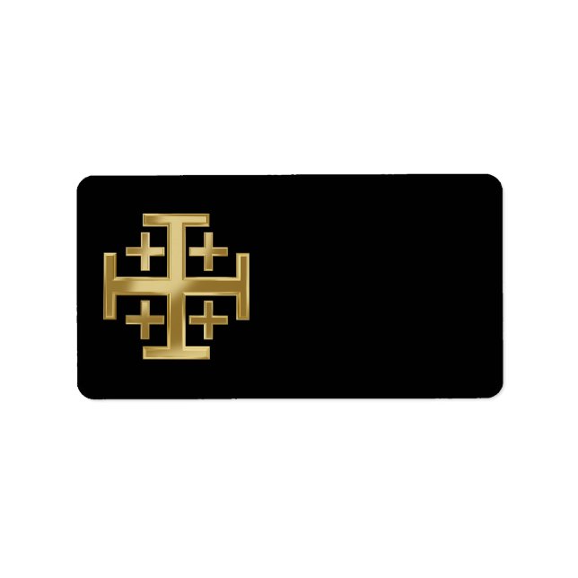 Christian cross label (Front)