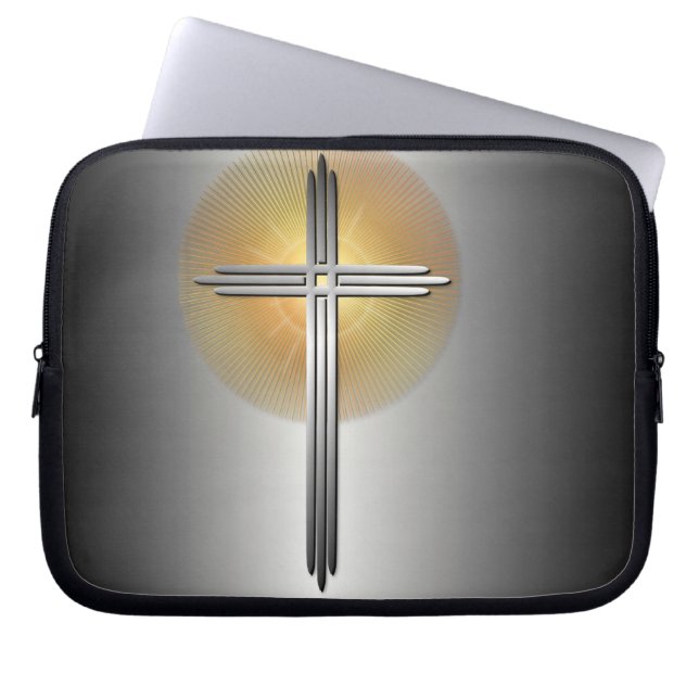 Christian Cross Laptop Sleeve (Front)