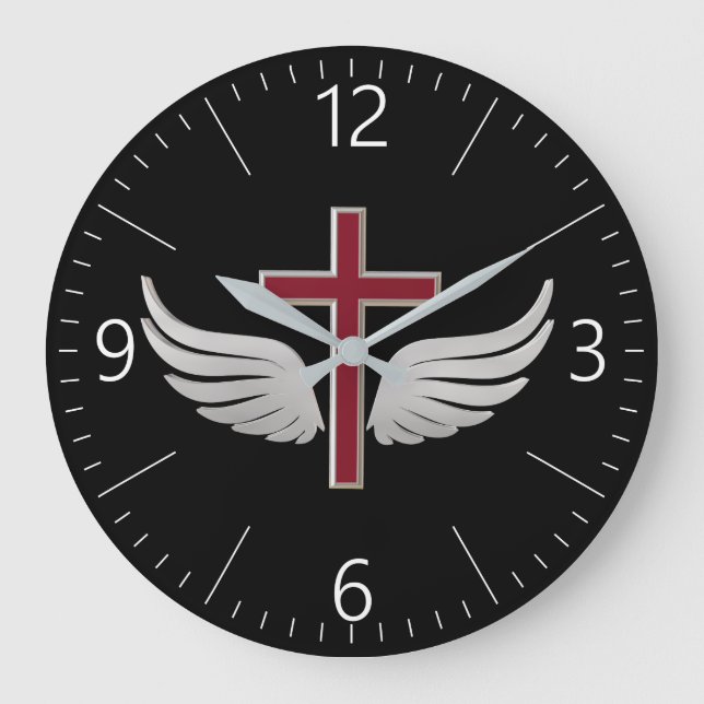 Christian cross large clock (Front)