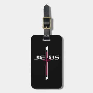 Christian cross luggage tag