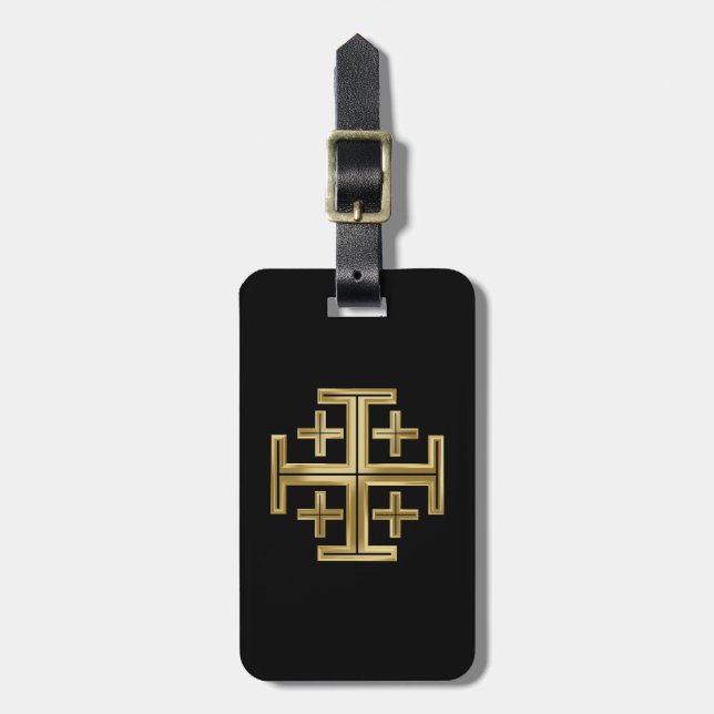 Christian cross luggage tag (Front Vertical)