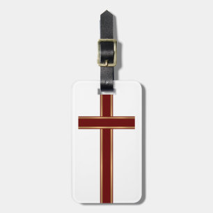 Christian cross luggage tag