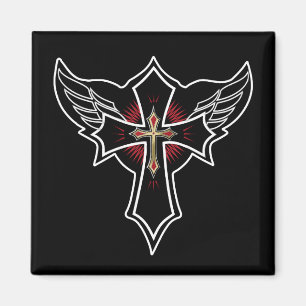 Christian cross magnet