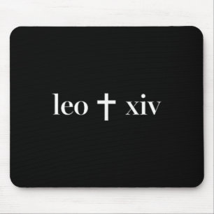 Christian Cross Minimal Religious Faith Pope Leo Mouse Pad