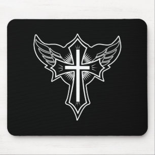 Christian cross mouse pad