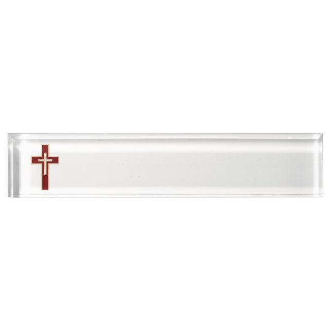 Christian cross nameplate (Front)