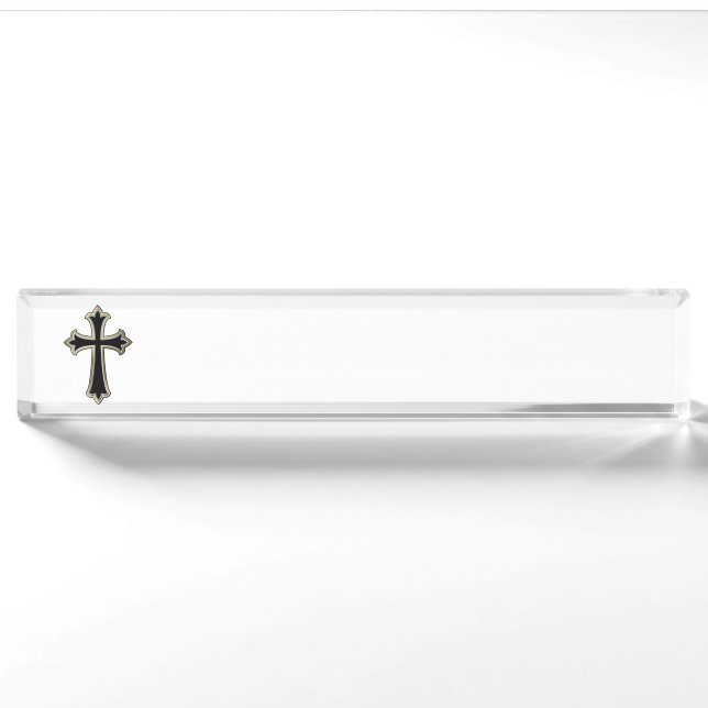 Christian cross nameplate (Front)