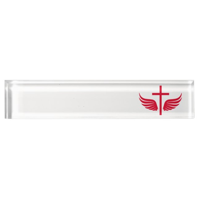 Christian cross nameplate (Front)