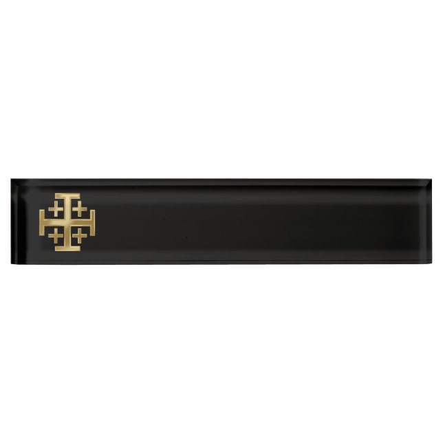 Christian cross nameplate (Front)