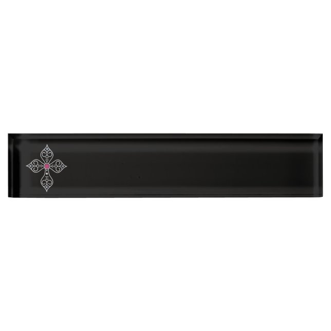 Christian cross nameplate (Front)