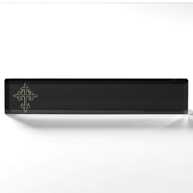 Christian cross nameplate (Front)