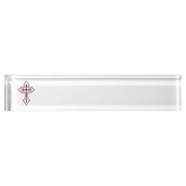 Christian cross nameplate (Front)