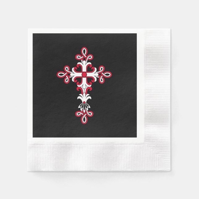 Christian cross napkin (Front)