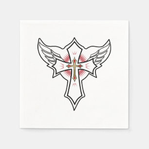 Christian cross napkin