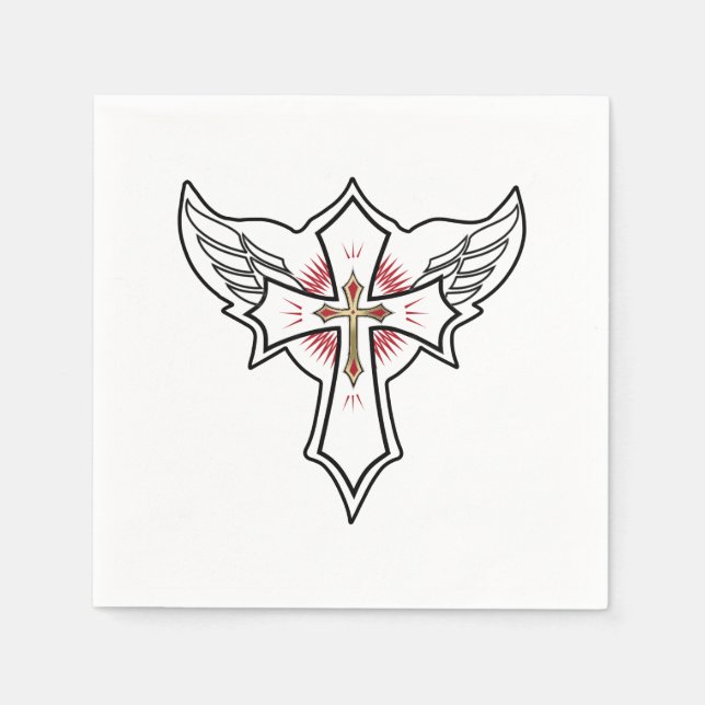 Christian cross napkin (Front)
