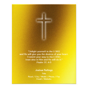 Christian Cross on gold background Flyer