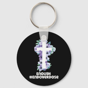 christian cross overdose Purple Ribbon Overdose Aw Key Ring