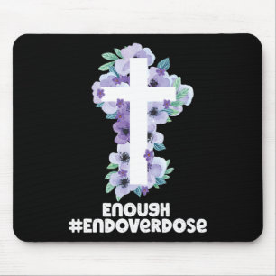 christian cross overdose Purple Ribbon Overdose Aw Mouse Pad