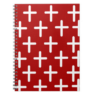 Christian cross pattern design notebook