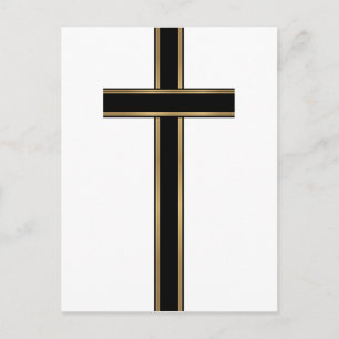 Christian cross postcard