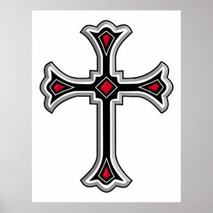 Christian cross poster