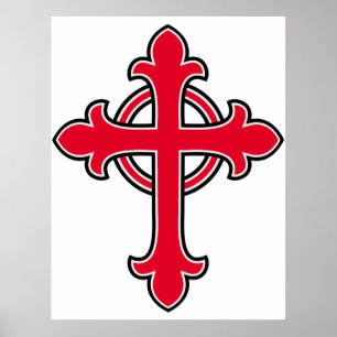 Christian cross poster