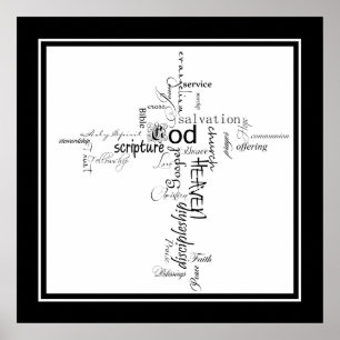 Christian cross poster