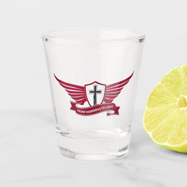 Christian cross shot glass (Front)