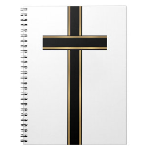 Christian cross spiral notebook