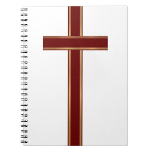 Christian cross spiral notebook
