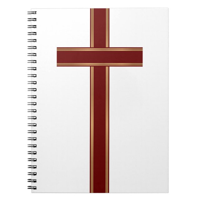 Christian cross spiral notebook (Front)