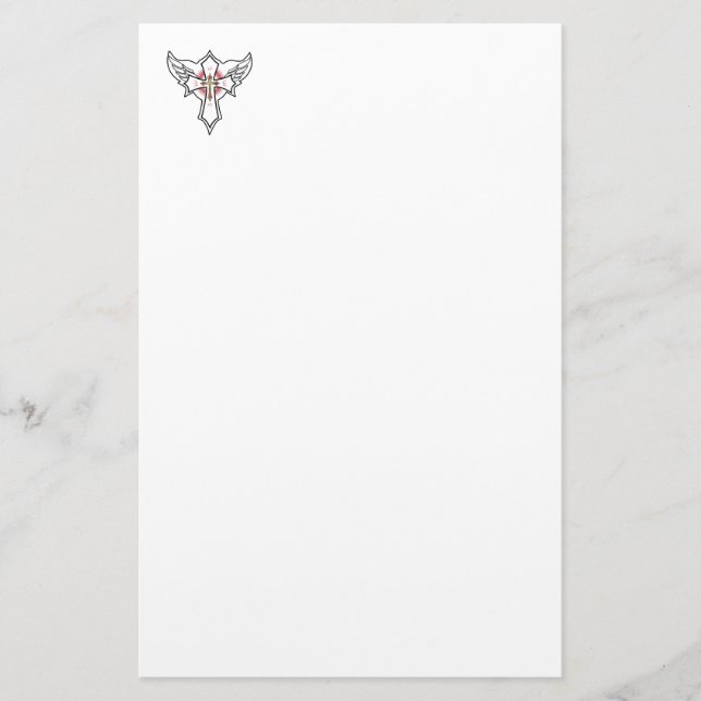 Christian cross stationery (Front)