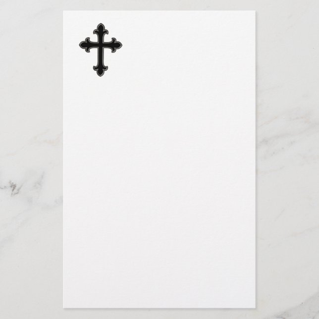 Christian cross stationery (Front)