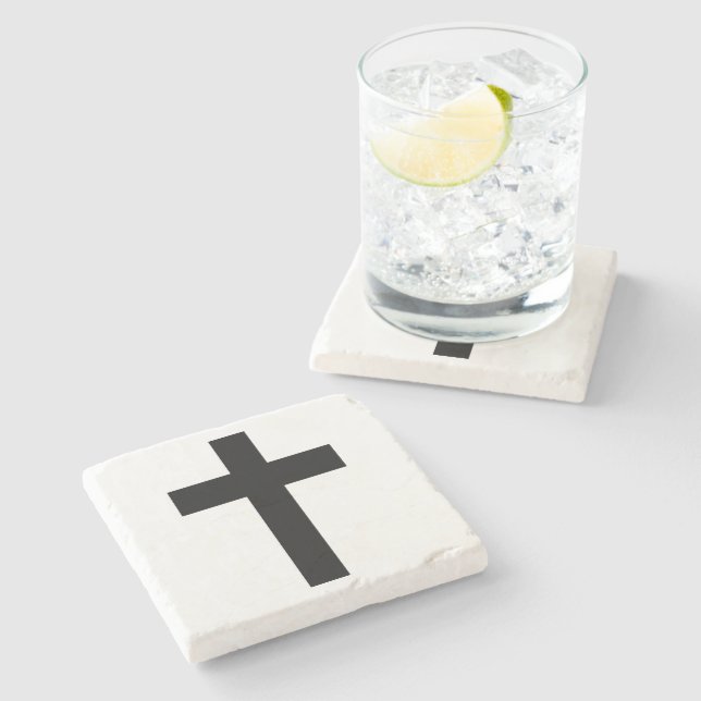 Christian Cross Stone Coaster (Side)