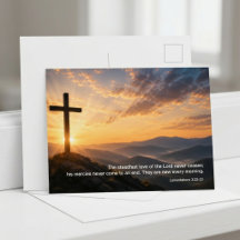 Christian Cross Sunrise Scripture