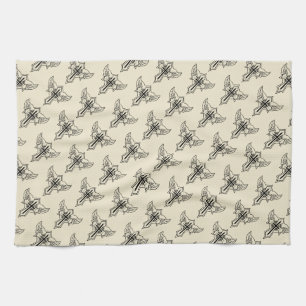 Christian cross tea towel