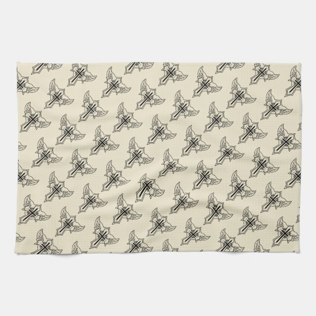 Christian cross tea towel (Horizontal)