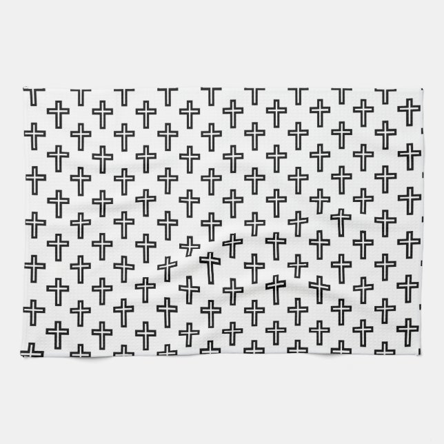 Christian Cross Tea Towel (Horizontal)