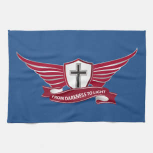 Christian cross tea towel
