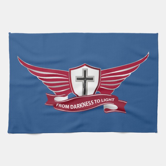 Christian cross tea towel (Horizontal)