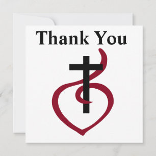 Christian Cross  Thank You Card